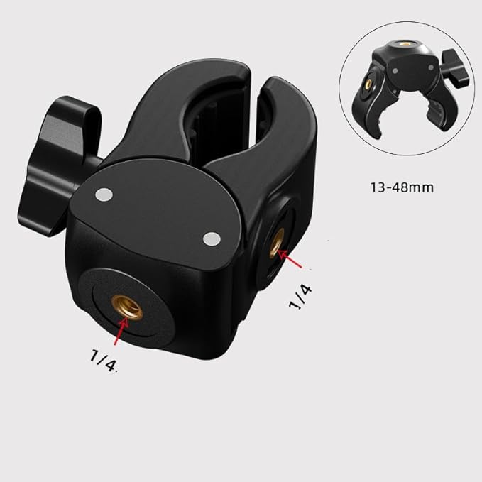 Camera Clamp Mount with 1/4''-20 Threaded Connector Super Clamp Mount for Magic Arm Camera Tripod Pole Photography Light Stand Ring Light Phone Holder Gooseneck Hose Microphone Stand Mic Arm