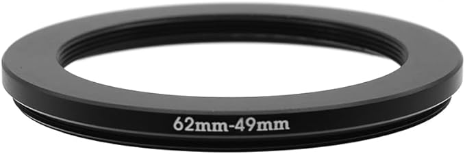 62-37/40.5/43/46/49/52/55/58/60/62/67/72/77/82/86/95/105mm Step Up & Step Down Rings Adapter for Camera Lens and Filters 62-49 Filter Adapter Ring 62mm Lens to 49mm Filters (62-49mm)