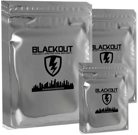 BLACKOUT Faraday Cage EMP Bags Premium Ultra Thick 20pc Prepping Kit Laptops Tablets Smartphones Hard Drives