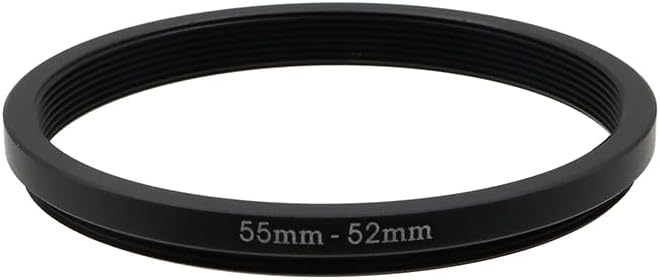 55-46/49/52/58/62/67/72/77mm Step Up & Step Down Filter Ring Adapter for Camera ND/UV/CPL (55-52mm)