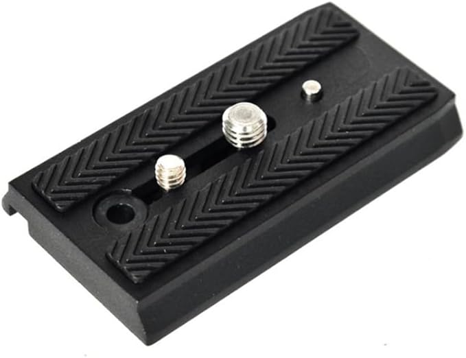 501PL Sliding Dovetail Quick Release Plate - Compatible with Manfrotto 501HDV, 503HDV, 701HDV, MVH400AH, 577/501/503/701 NG Camera Tripod Heads - Includes 1/4"-20 & 3/8"-16 D-Ring Screw