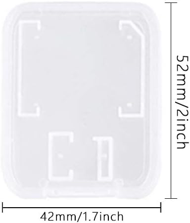 Clear Plastic Memory Card Case Compatible with SD SDHC SDXC Micro SD T-Flash Card (20 PCS)
