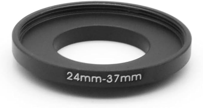 24mm to 37mm Step-Up Adapter Ring, Metal Filter Thread Converter for ND/UV/CPL Lens Filters, Camera Accessories