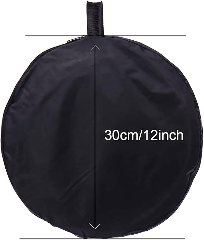 Portable Photography Silver and White Reflector Collapsible 2-in-1 Oval Reflector 23"x35" / 60x90cm Multi-Disc Light Reflector with Handle for Photo Studio Lighting & Outdoor Lighting
