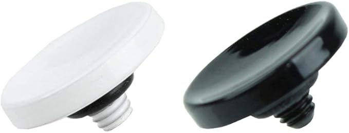 Foto&Tech Soft Shutter Release Button Compatible with Fuji Fujifilm X-T5 X-T4 X-T3 X-T30 X-T30 II X-T20 X-PRO3 X100V X100F X-E4 X-E3 RX1R II RX10 IV III Leica M9 Nikon Df F3 (2 Pieces, BK+WT)