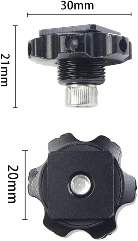 FEICHAO 1 Inch Ball Mount Head Adjustable Adapter with Cold Shoe Base for Underwater Camera Case Video Flash (Kit B)