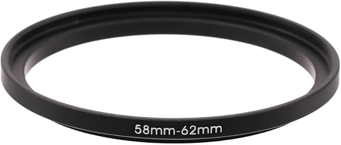 58-37/40.5/42/43/46/48/49/52/55/58/60/62/67/72/77/82mm Step Up & Step Down Rings Adapter for Camera Lens and Filters 58-62 Filter Adapter Ring 58mm Lens to 62mm Filters (58-62mm)