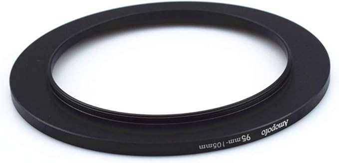 95mm-105mm Metal Ring/95mm to 105mm Step Up Ring for Filters,Made of CNC Machined with Matte Black Electroplated Finish,Compatible with All 95mm Camera Lenses & 105mm Accessories