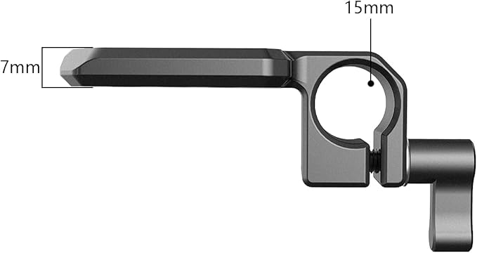 NICEYRIG 15mm Single Rod Clamp with Cold Shoe Extension Plate for Wireless Transmitter/Reciever, Monitor, Mic, EVF Mount - 457