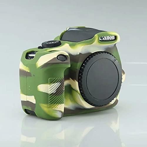 Professional Secure Silicone Camera Case Cover Housing Body Skin for Canon EOS 1500D Rebel T7 Digital SLR Camera (Camouflage)