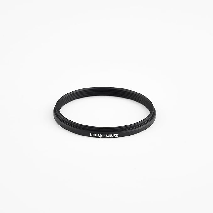 52mm to 49mm Step-Down Ring Filter Adapter,for All Brands UV ND CPL, Metal Ring Step-Down Rings Adapter Filter (52mm-49mm)