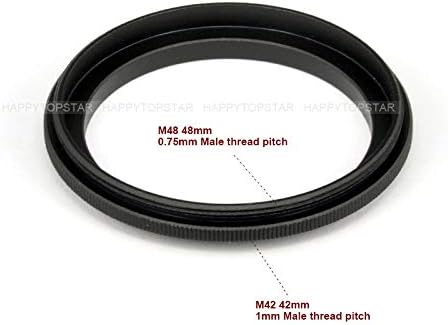 Metal M42 to M48 Male to Male 42mm to 48mm M42-M48 Step-Up Coupling Ring Adapter for Lens Filter Telescope
