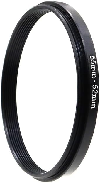 55-46/49/52/58/62/67/72/77mm Step Up & Step Down Filter Ring Adapter for Camera ND/UV/CPL (55-52mm)