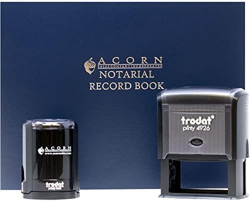 Notary Supply Texas - Self Inking Stamps, Notary Kit Includes: Round Notary Stamp, Notarial Record Book, Notary Public Acknowledgement Stamp, Press and Print Stampers, Your Choice 11 Ink Colors