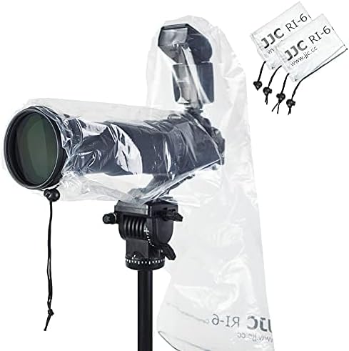 2 Pack 18" Long Camera Rain Cover with Flash Dust Sleeve Protector for Canon EOS R5 R6 Rp 5D 6D 7D 90D 80D 77D 70D Z7II Z6II Z5 Z50 D850 D810 D780 D750 D610 D500 D3500 D5600 D7500