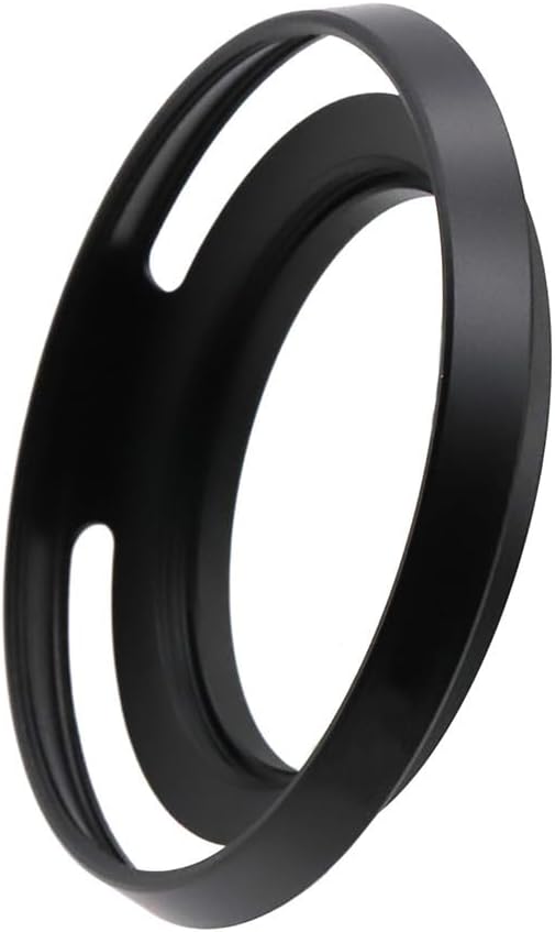 46mm Hollow Lens Hood 46mm Screw in Curved Vented Lens Hood 46mm Metal Lens Hood for 46mm Lens Hood Wide(Black)