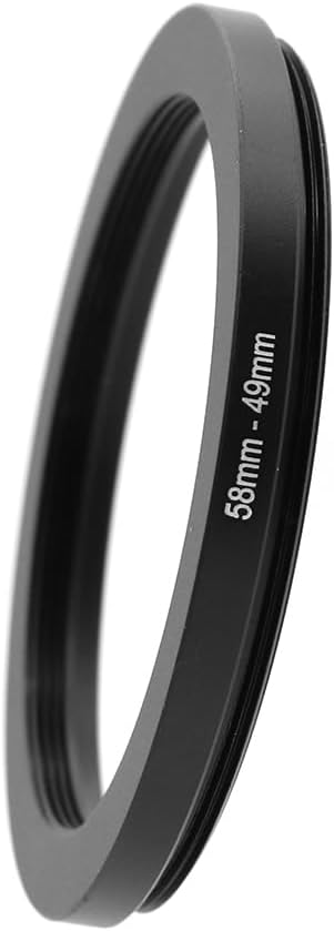 58-37/40.5/42/43/46/48/49/52/55/58/60/62/67/72/77/82mm Step Up & Step Down Rings Adapter for Camera Lens and Filters 58-49 Filter Adapter Ring 58mm Lens to 49mm Filters (58-49mm)