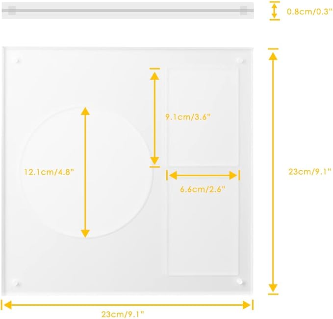 Baskiss Photocard and CD Holder Stand, Acrylic Ablum Standing Display, 66 x 91 mm Card Cares Ultra Clear Trading Cases Protectors for Kpop Photocard Baseball Basketball Card Display (1 CD & 2 Cards)