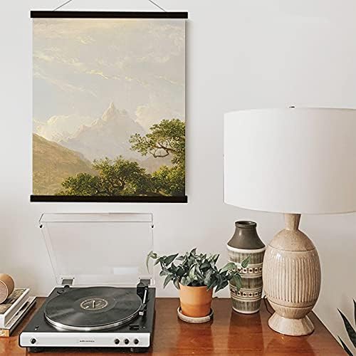 SweeHome Wooden Magnetic Poster Hanger, 18 Inch Frame, 10x18 12x18 18x24 for Pictures, Photos, Maps, Canvas Artwork and Scrolls (Black, 18")