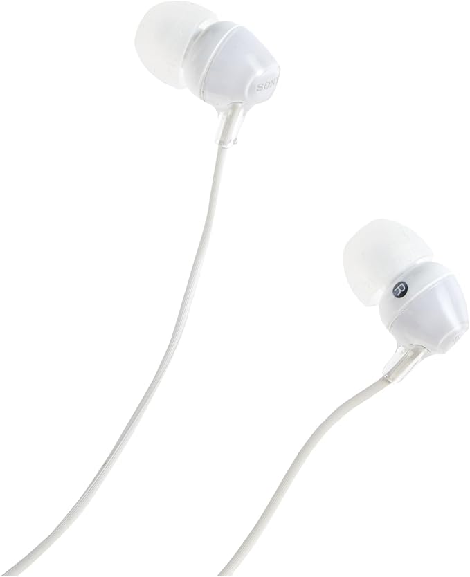 Sony MDREX15AP in-Ear Earbud Headphones with Mic, White