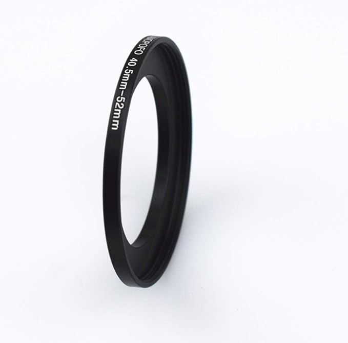 40.5mm to 52mm Metal Step Up Ring Adapter for Canon,for Nikon,for Sony,for Fuji, Camera Lenses & UV,ND,CPL Camera Filters, Made from CNC Machined Space Aluminum with Matte Black Electroplated Finish