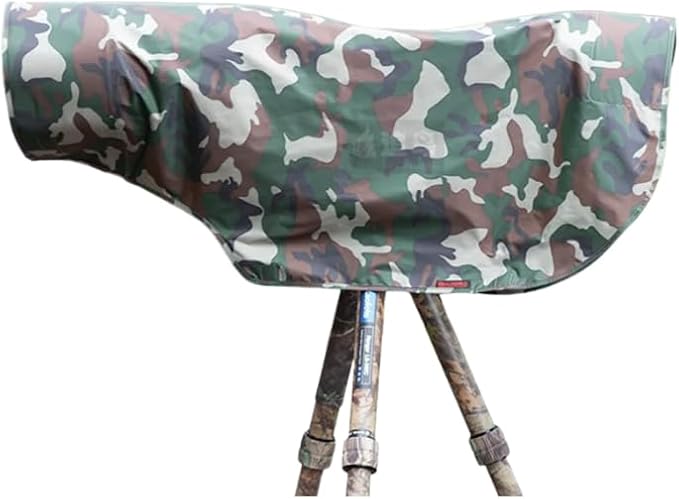 CHASING BIRDS Camouflage Waterproof Rain Covers Raincoat for Camera and Lens Compatible with Canon Sony Nikon Sigma Tamron Fujifilm Olympus 300/400/500/600/800mm (Military Green Camouflage, S)