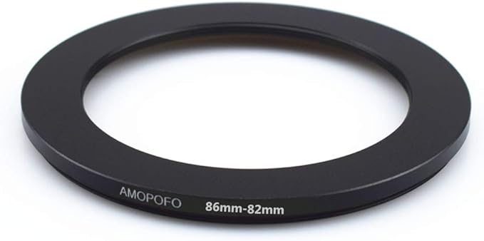 86mm-82mm Step-Down Metal Lens Filter Adapter Ring/86mm Lens to 82mm UV CPL ND Accessory