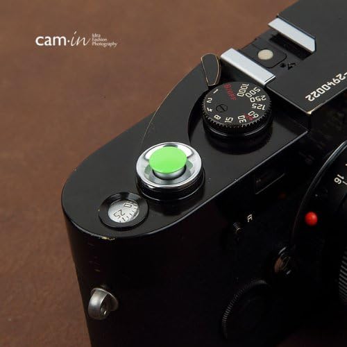 cam-in CAM9073 Soft Shutter Button, Release Button, Ultra-Thin, Convex Surface (Diameter 0.4 inches (9 mm)), Green