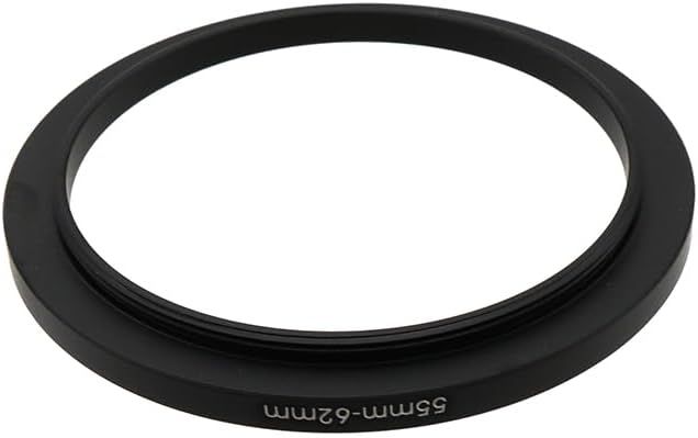 55-46/49/52/58/62/67/72/77mm Step Up & Step Down Filter Ring Adapter for Camera ND/UV/CPL (55-62mm)