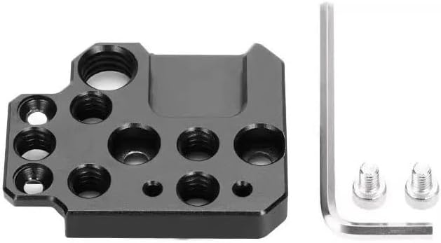 Gimbal Stabilizer Side Extension Plate with Cold Shoe 3/8'' 1/4'' Thread Screw Mount Plate Adapter for DJI Ronin RS 3 Mini RS 4 Pro RSC2 DSLR Cinema Camera Stabilizer Native Vertical Shooting