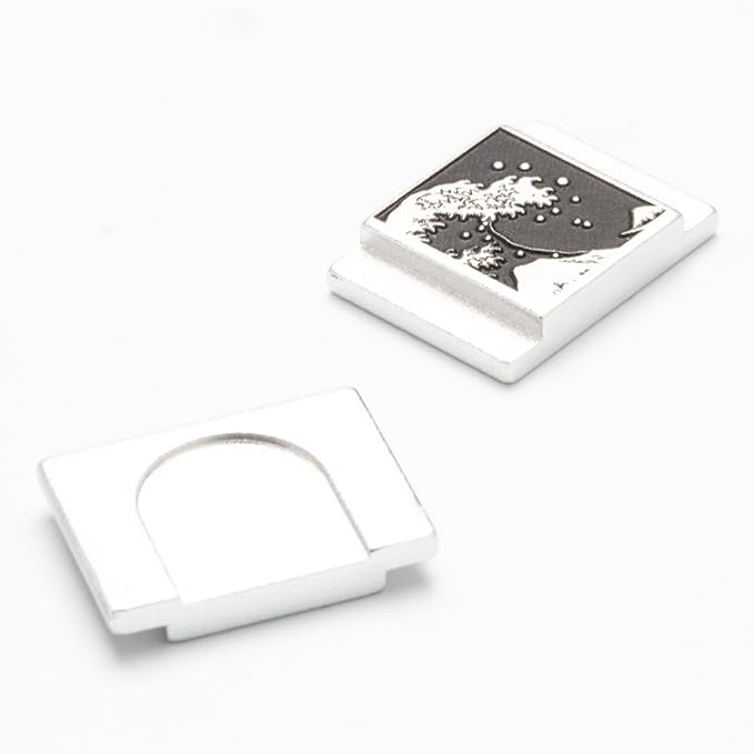 Kanagawa Wave Pattern Camera Hot Shoe Cover Shutter Button for Sony A1 A7C A7CR A7CII A7R A7M2 A7M3 A6700 A6600 A6500 A6400 A6300 (Aluminum Alloy-Hot Shoe Cover)