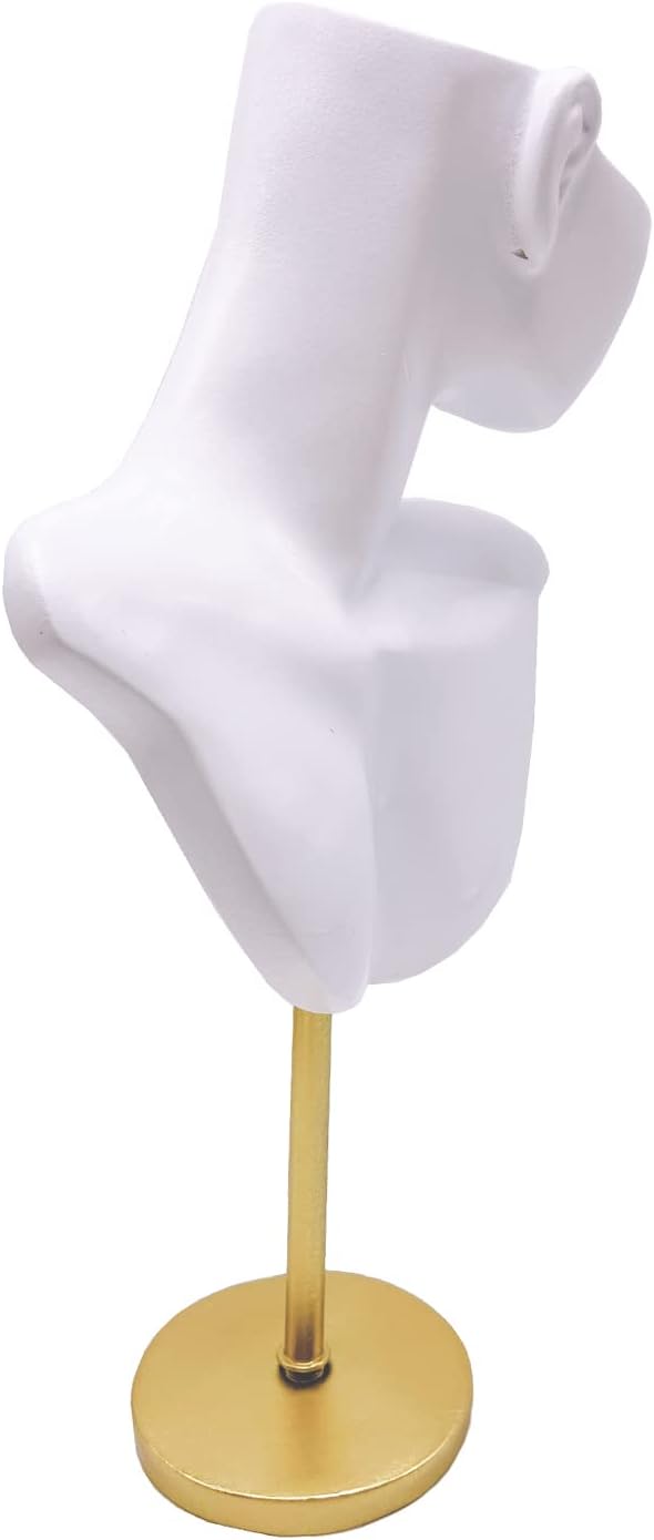 Jewelry Display Stand Jewelry Mannequin Bust Necklace Earring Display Holder Stand, Necklace Bust Jewelry Bust Stand Easel Rack for Selling Show Home Gift