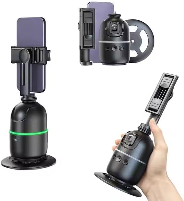 P03 Mobile Phone, Handheld Camera Mount, Smart 360-degree Automatic Rotation AI Face Tracking and Recognition Live Shooting 4 in 1 Foldable Selfie Stick Tripod Anti Shake Smartphone Mobile Gimbal