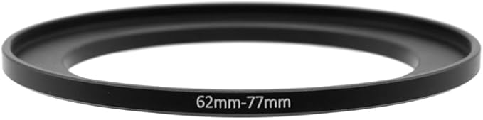 62-37/40.5/43/46/49/52/55/58/60/62/67/72/77/82/86/95/105mm Step Up & Step Down Rings Adapter for Camera Lens and Filters 62-77 Filter Adapter Ring 62mm Lens to 77mm Filters (62-77mm)