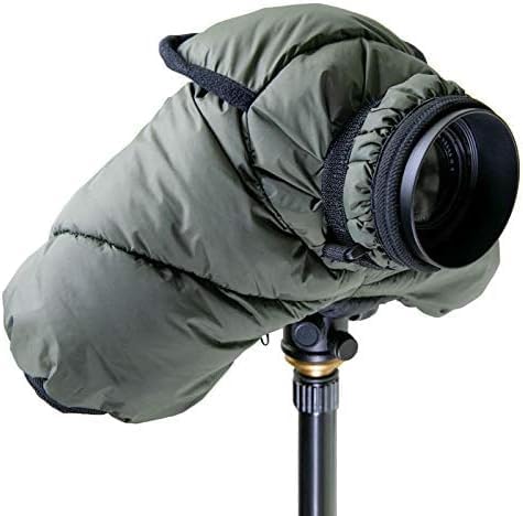 Camera Rain Cover, Waterproof Raincoat for DSLR Cameras and Lenses, Photography Camera Protector Accessories (Green, L)