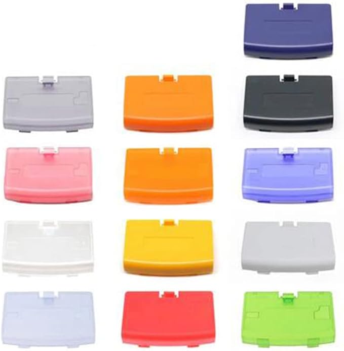 Battery Pack Back Door Cover Lid Case for Gameboy Advance GBA Console Accessories Replacement (Clear Green)