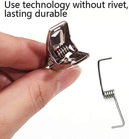 FOMMEN Stainless Steel Clothespins 80 Pack Binder Clips,Heavy Duty Clothespin，All Purpose Heavy Duty Air Tight Seal Good Grip Clips,Metal Clothes Clips for Clothes Sock Food Sealing Photos