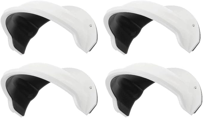 SDS DS-1250ZJ Universal Sun Rain Shade Camera Cover Shield for Outdoor Camera (4 Pack, White)