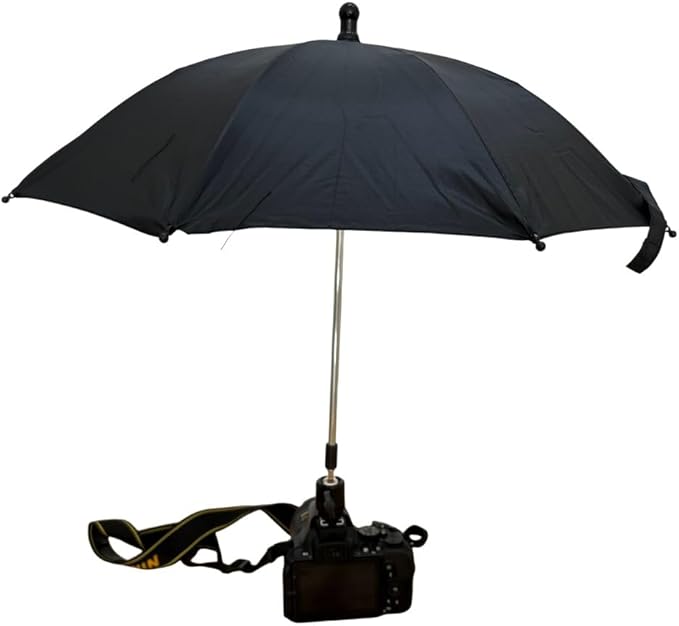 360° Swivel Camera Umbrella with Hot Shoe,Camera Sun Shade,Camera Rain Cover (Large-50cm)