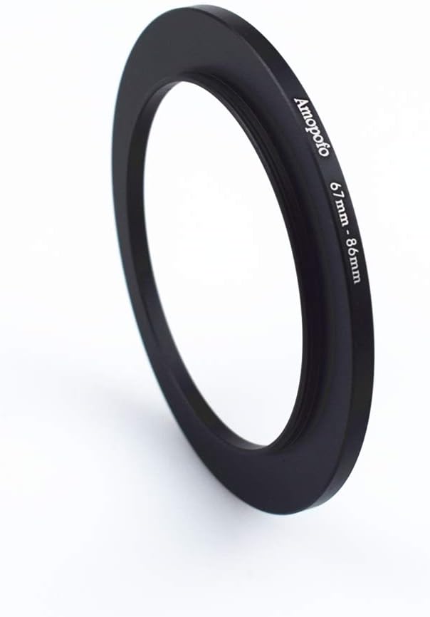 67 to 86mm Metal Ring/67mm to 86mm Step Up Ring Filter Adapter for UV,ND,CPL,Metal Step Up Ring,Compatible with All 67mm Camera Lenses & 86mm Accessories
