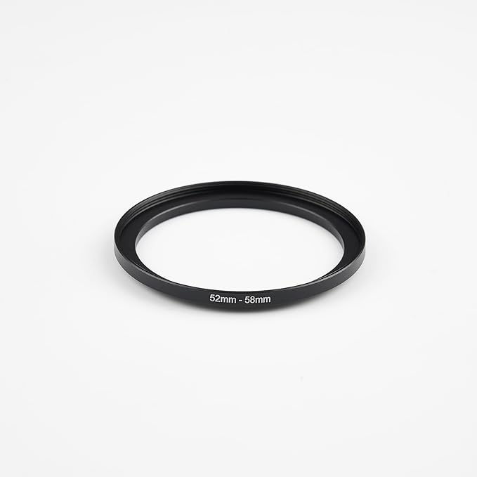 52mm to 58mm Step-Up Ring Filter Adapter,for All Brands UV ND CPL, Metal Ring Step-Up Rings Adapter Filter (52mm-58mm)