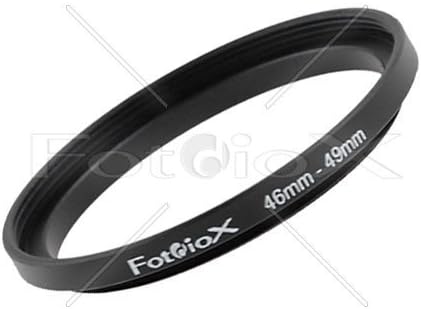 Fotodiox Metal Step Up Ring, Anodized Black Metal 46mm-49mm, 46-49 mm