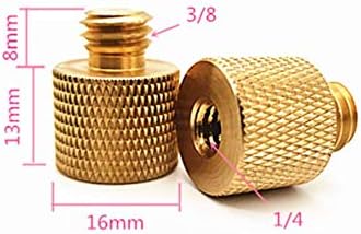Donut 1/4 Female to 3/8 Male Screw Adapter Tripod Thread Mount Adapter Accessories for Tripod Microphone Holder Camera 2 Pack