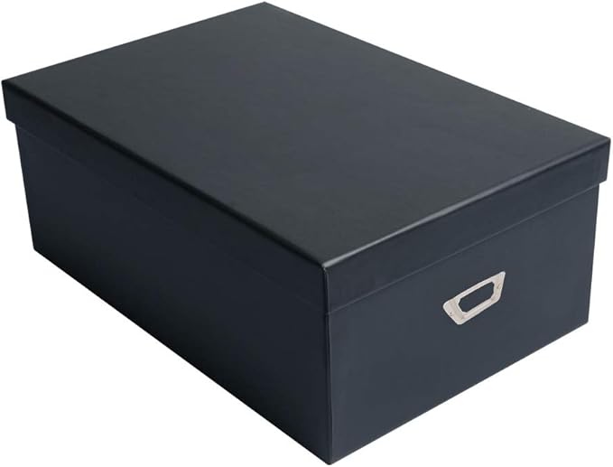 novelinks Photo Case 4" x 6" Photo Storage Box, 10 Inner Picture Storage Containers & Photo Organizer Cases, Portable Photo Craft Keeper for Photos, Crafts, Cards (Black, 2 Pack)