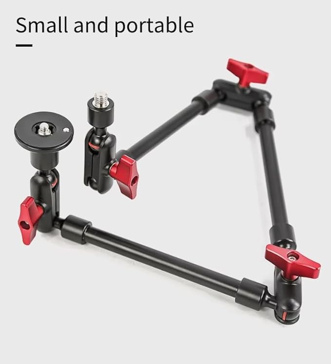REFLEX CAMERA Adjustable Magic Arm - 80cm - with Universal Phone Holder – Flexible Aluminum Alloy Camera Mount Clamp for Tripod, Overhead Rig, Vlogging, Live Streaming, Photography, Video Recording