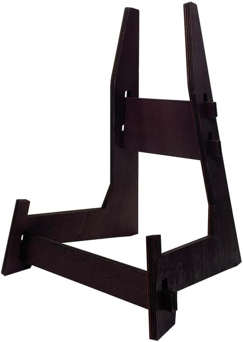COLOOFO 1 Pack 8 Inch Plate Stand, Wooden Display Stand Plate Stands for Display Decorative Picture Frame Stand, Easel Display Stand,Book Display Stand, Plate Holder Display Stand (8 Inch-1PCS)