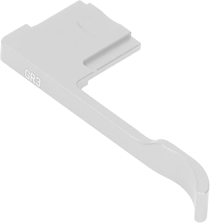 Bewinner Metal Hot Shoe Thumb Up Grip for GR III GR IIIX, Ergonomic Aluminum Alloy Hand Grip Camera Accessory (Silver)
