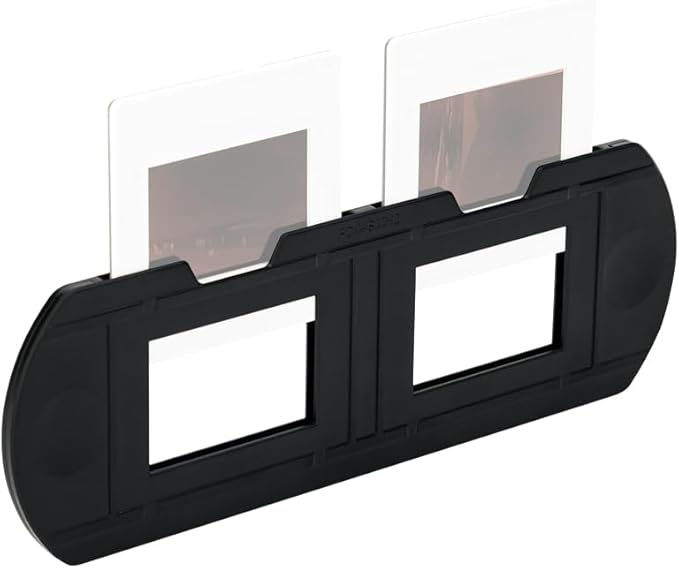 JJC Slide Mount Holder for 35mm Compatible with Film Scanners Copying Equipment, Holds 2 Negative Frames On Digitizing Adapter Set