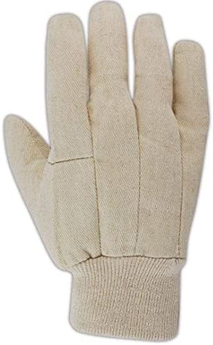 MAGID T89 MultiMaster Cotton/Ramie Economy Style Canvas Glove with Knit Wrist Cuff, Work, Men Size, Natural (Case of 12)