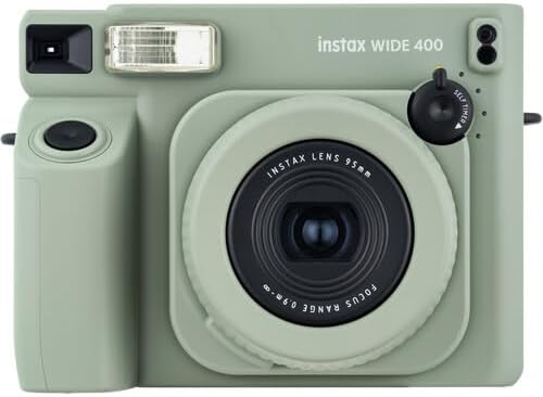 FujiFilm Instax Wide 400 Instant Camera Bundle - Includes Twin Pack Wide Frame Film, BluebirdSales Protective Carrying Case, Cleaning Cloth, and 4 AA Batteries - Portable - Perfect for Travel & Events